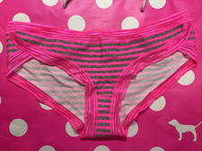 2015 Victoria Secret Vintage Cotton Extra Low Rise Hipster Panties M Lacy Trim