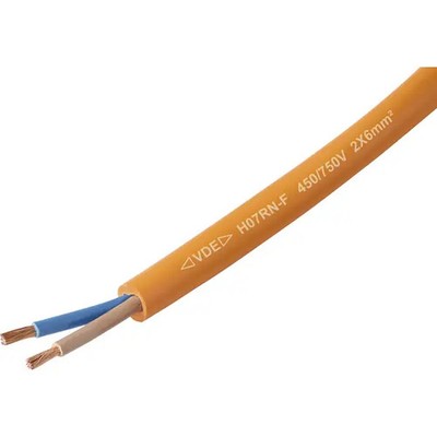 TRU COMPONENTS TC-13536996 Rubber Cable H07RN-F 2 x 6 mm² Orange Goods a m