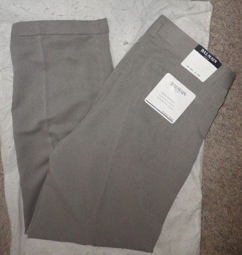 Balmain, VINTAGE BALMAIN Paris Mens OLIVE PLEATED TROUSERS DRESS PANTS~Size 36 X 30~NEW