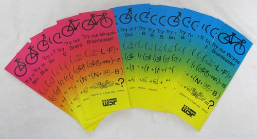 Lot 31 Vintage Washington State Patrol Handouts "Try our Bicycle Brainteaser!"⭐