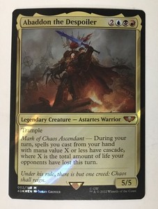 abaddon mtg card Abaddon the Despoiler Mtg
