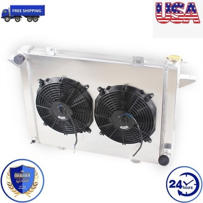 3Row Radiator&Fan For 1989 90 1991 1992 1993 Dodge D/W 250 350 Truck 5.9L Diesel