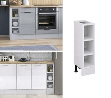 150mm Kitchen Base Unit Slim Cabinet Narrow Cupboard Open Shelf Ella Star Nora