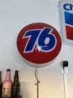 18” Vintage Union 76 Gas Station Lighted Sign Original - Works Perfect