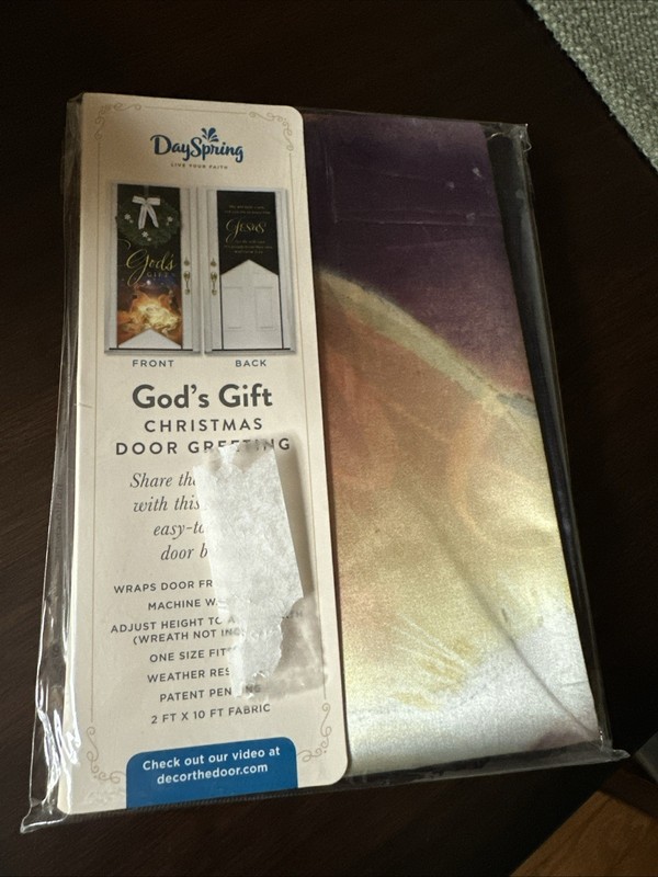 Day Spring Door Banner God’s Gift Christmas Door Greeting Rare New NIP