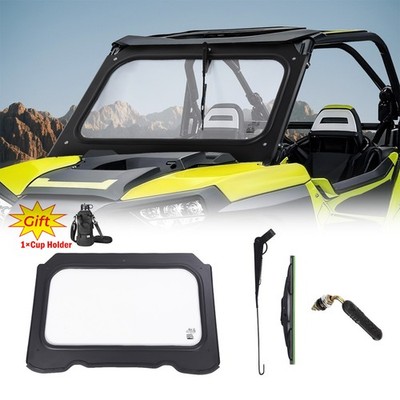 Glass Windshield W/ Manual Wiper For 2014-2018 Polaris RZR XP 1000/ 900 S Trail
