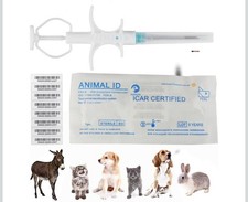 10 Packs 2.12x12mm Pet Microchip 134.2khz FDX-B Animal Implant Chip ID Microchip