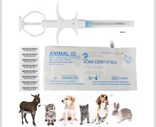 10 Packs 2.12x12mm Pet Microchip 134.2khz FDX-B Animal Implant Chip ID Microchip