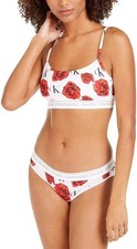 Calvin Klein CK ONE Set Reggiseno e Mutandine in Cotone "Charming Roses"