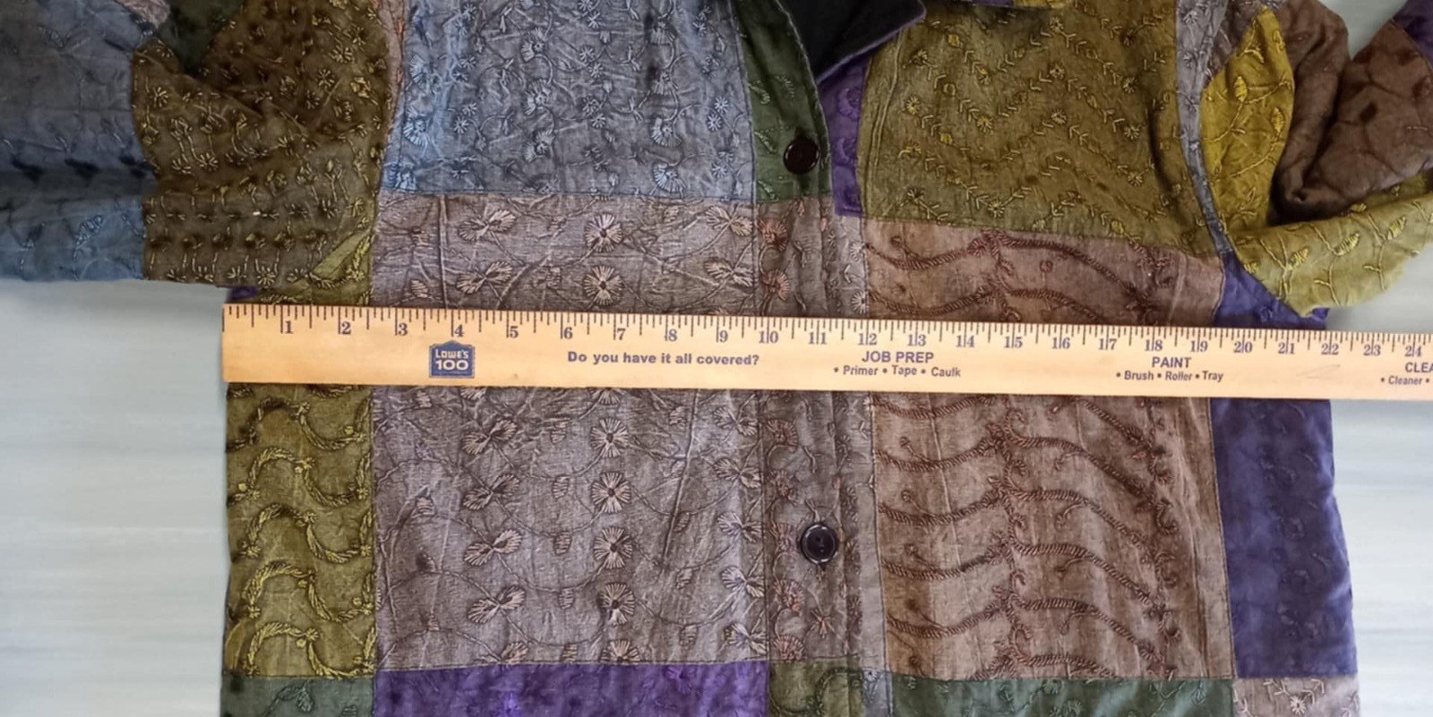 Sacred Threads Boho Patchwork Quilted Art To Wear… - image 4