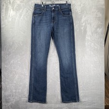 Wrangler Jeans mens 32x36 Retro Slim Bootcut Denim Blue Western Bootleg Mid Rise