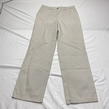 Eddie Bauer Women's Vintage Beige 100 Cotton Straight Leg Chino Pants Size 10