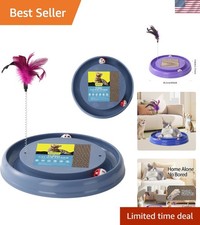 3-in-1 Interactive Cat Toy: Ball Track  Scratch Pad for Endless Entertainment