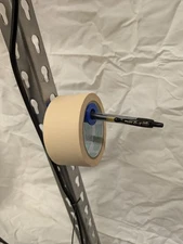 3D Printed Utility Tape And Pen Holder for Slotted Shelf Rack Tape Rod Mount