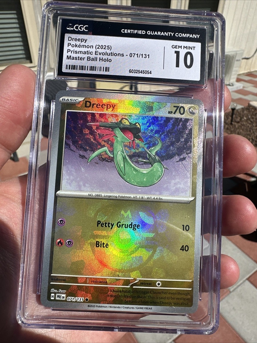 POKEMON PRISMATIC EVOLUTIONS #071 DREEPY MASTER BALL REVERSE HOLO