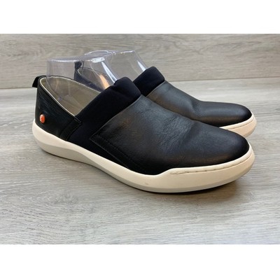 Softinos Women's Black Leather Sneakers Portugal Comfort Shoes 40 US 9-9.5