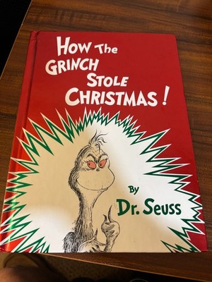 Vintage 1985, ''How The Grinch Stole Christmas'' By Dr. Seuss Hardcover Book EUC 