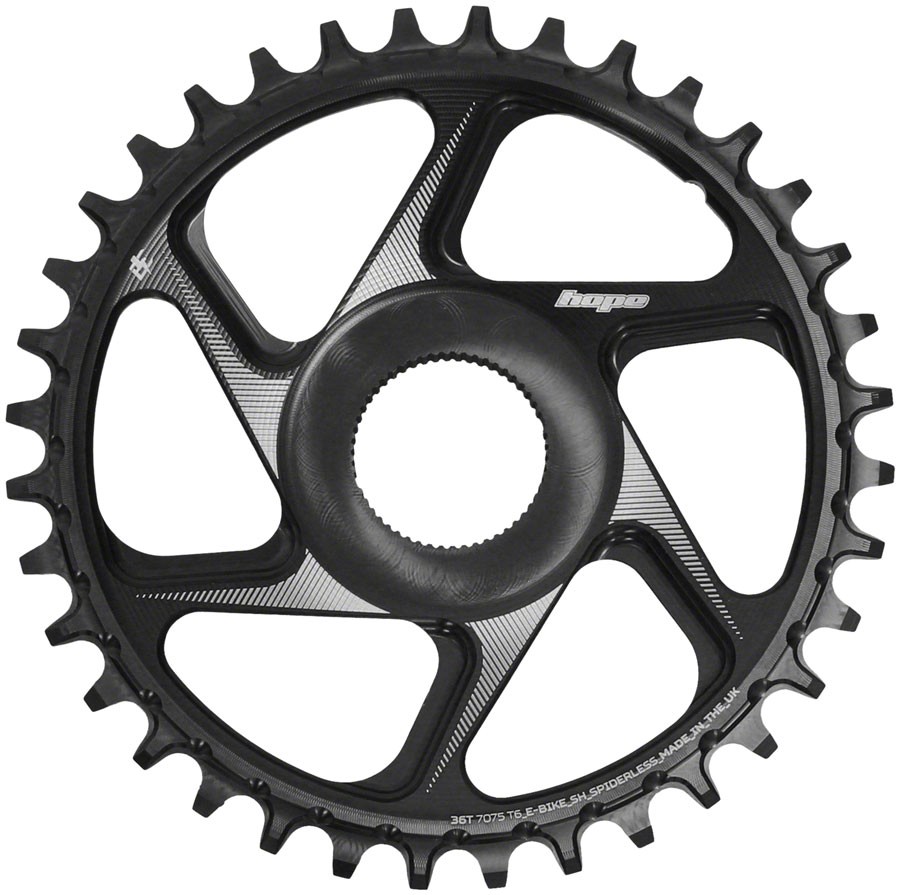 Hope Spiderless Chainring - 36T R22 Ebike Shimano Black 17690₽