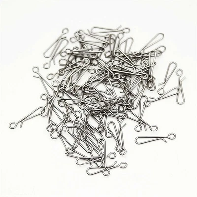 100 Stück Angeln Fast Link Clip Snap Pin Schnellverbinder Edelstahl Wirbel - Bild 1 von 4