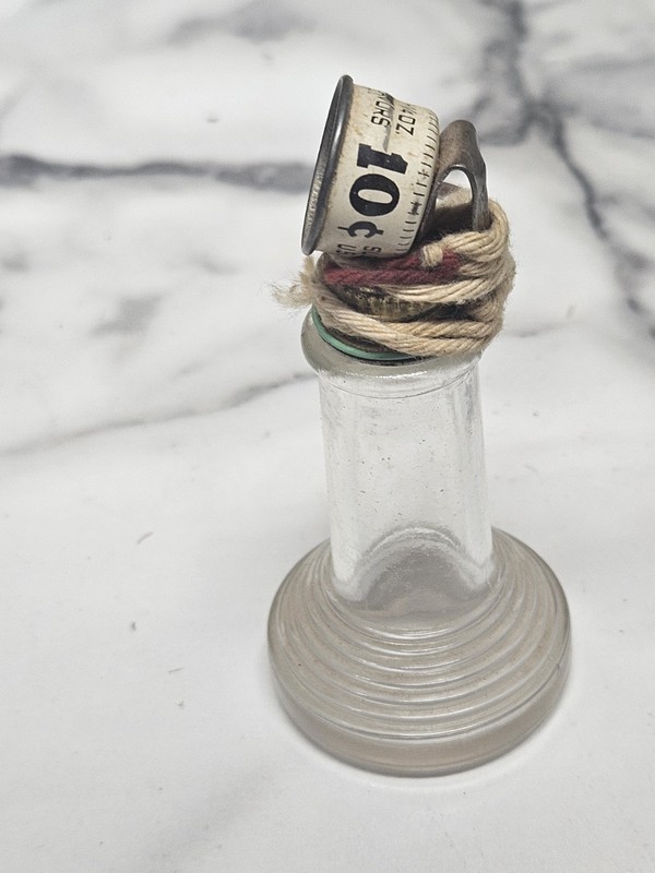 Vintage Candlestick Telephone Glass Candy Container 