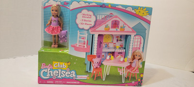 Barbie Club Chelsea Two-Story Playhouse Playset  With Teddy Bear