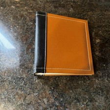 Hallmark "Stories" Refillable Photo Book 2 Ring Easy Flip 6.5  x 6  Black Tan