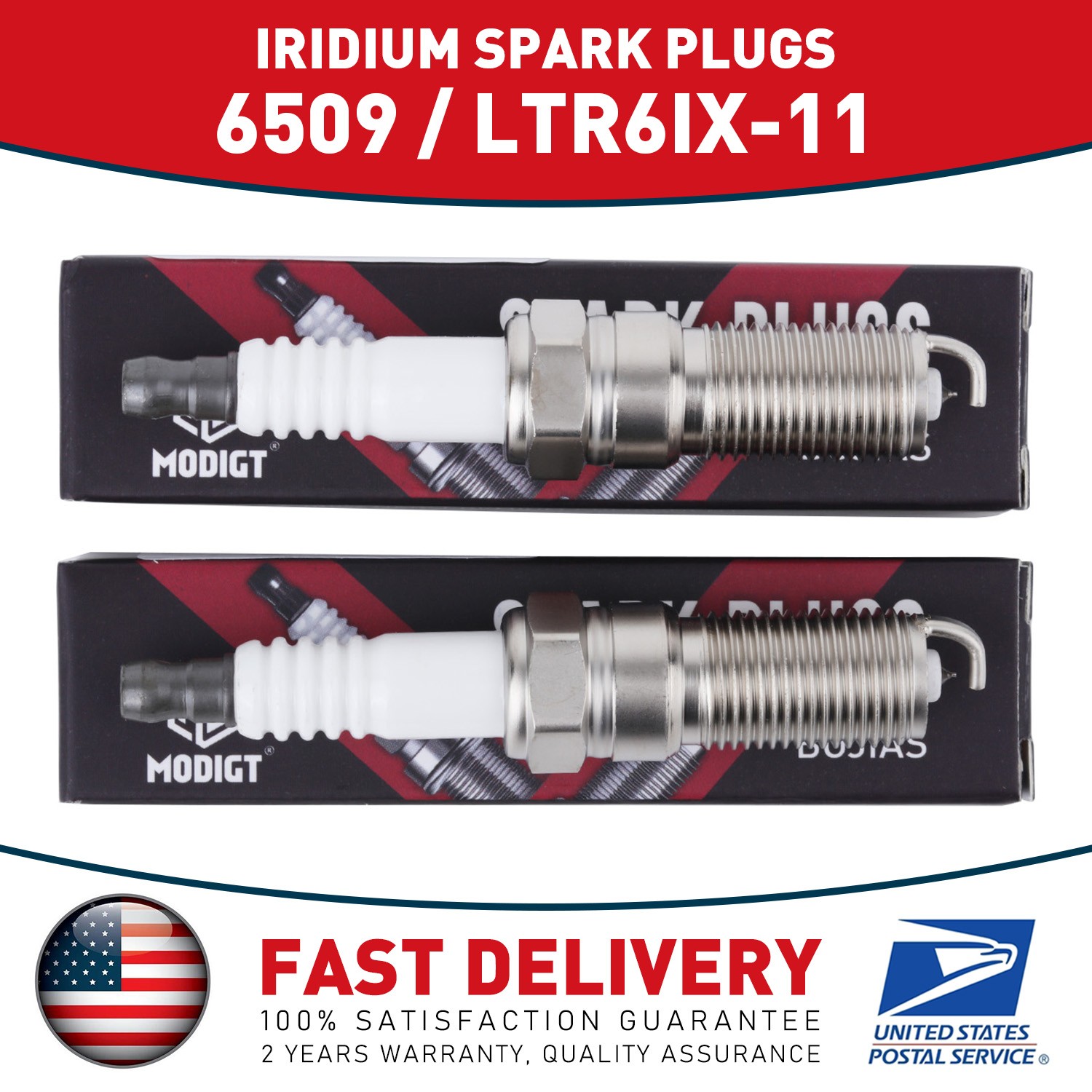 For NGK 6509 LTR6IX-11 Iridium Spark Plug for 04-24 Cadillac Chevrolet Ford GMC
