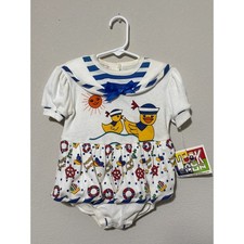 NWT VTG Baby Sailor Outfit Ducks 12 Months Nostalgic READ