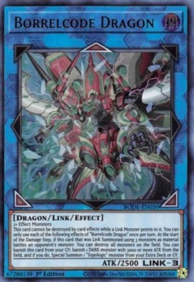 1 x Borrelcode Dragon - BODE-EN050 - Ultra Rare - 1st Edition Near Mint, English