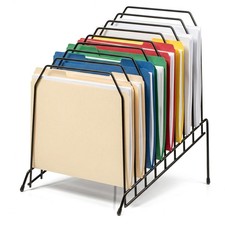 Officemate Large Incline 8 Compartment Wire Caddy, Black, Pack of 1, Black