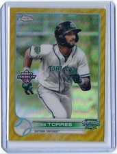 2022 TOPPS CHROME PRO DEBUT 19/50 JOSE TORRES GOLD REFRACTOR PRE ROOKIE CARD RC. rookie card picture