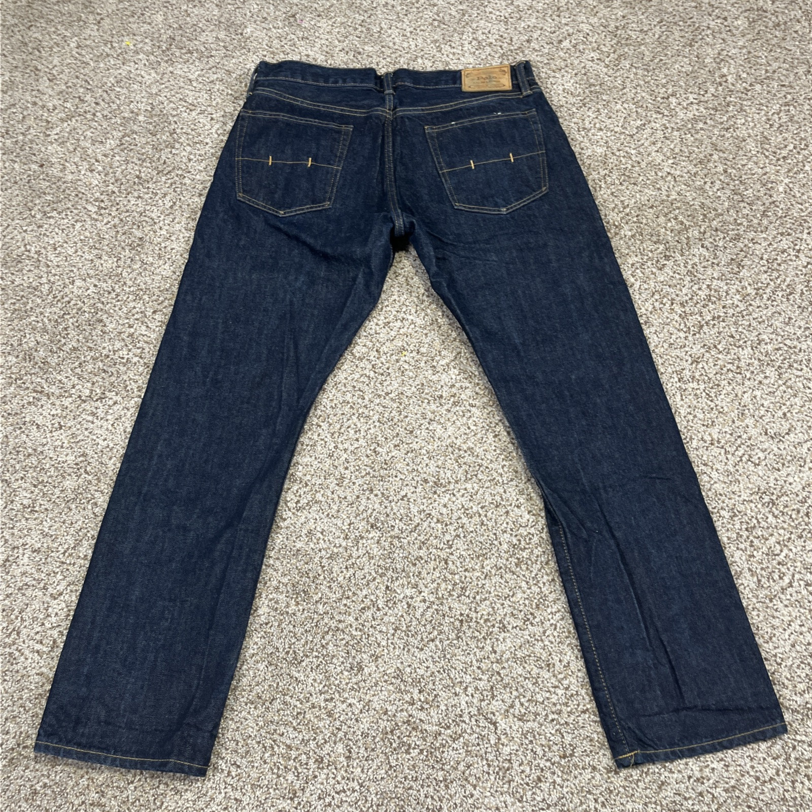 Polo Ralph Lauren Hampton Straight Jeans Mens 33x30 Dark Wash (34x29.5) - View 13