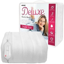 Mylek Single Electric Blanket Heated Mattress Cover Machine Washable