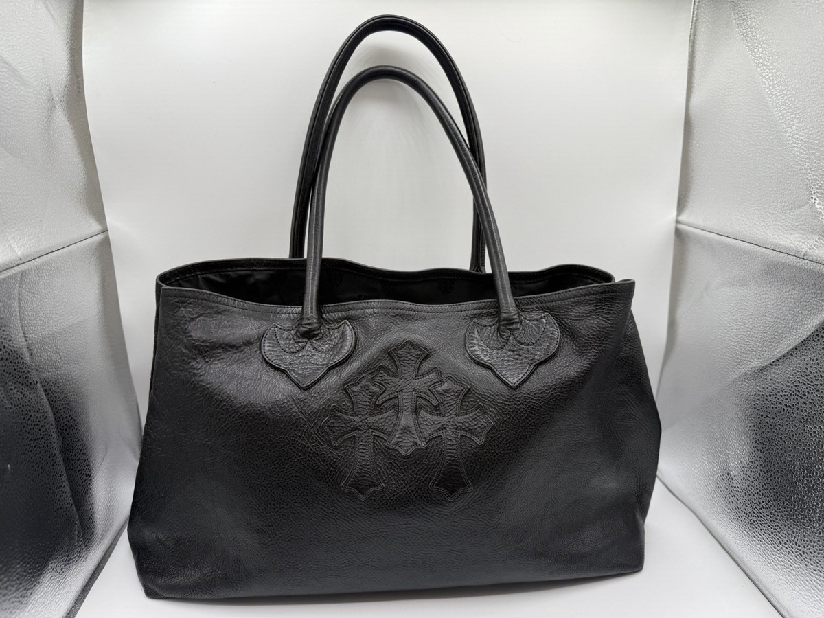 Chrome Hearts Cemetery Cross leather tote bag | eBay