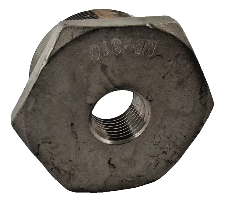 SP114 MB-316 2" X 1/2" HEX REDUCER BUSHING T-316 STAINLESS STEEL THREADED - Image 4 of 4