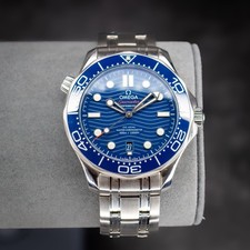OMEGA Seamaster Diver 300M 42MM Blue Wave Dial SS Bracelet 210.30.42.20.03.001
