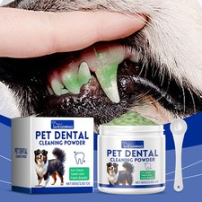 Dog tooth cleaning powder gently cleans dental plaque and stains,freshens breath