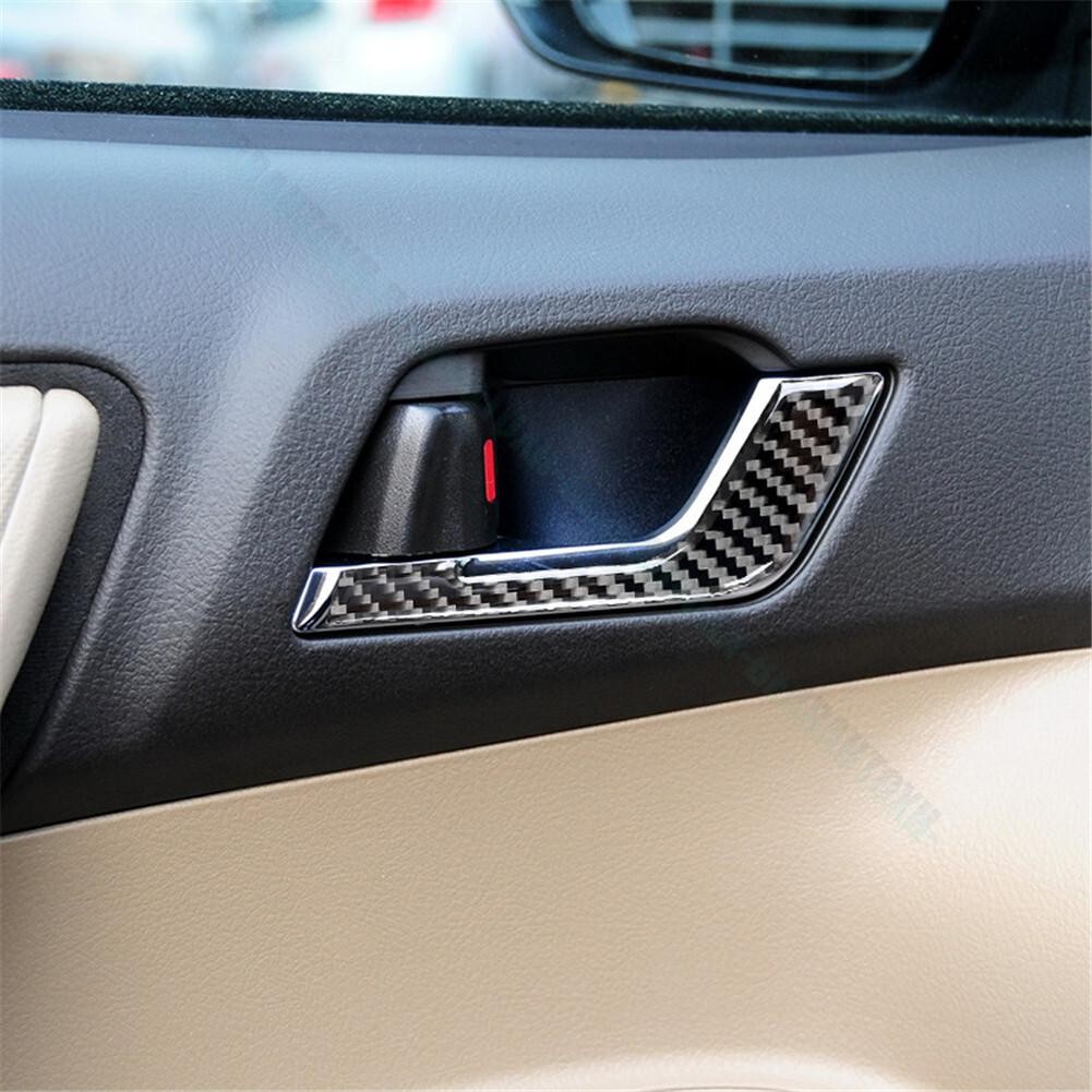 4Pcs Carbon Fiber Interior Door Pull Cover Trim – For Toyota Highlander 2008-2013 (LHD)