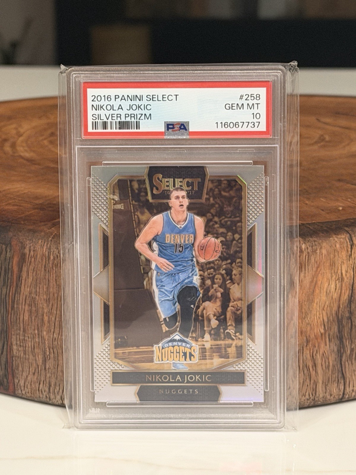 2016-17 Panini Select Nikola Jokic Courtside Silver Prizm #258 PSA 10 GEM MT