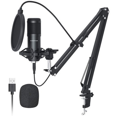 SUDOTACK USB Kondensator Mikrofon für PC: Cardioid Recording Mic Kit mit Ausleger