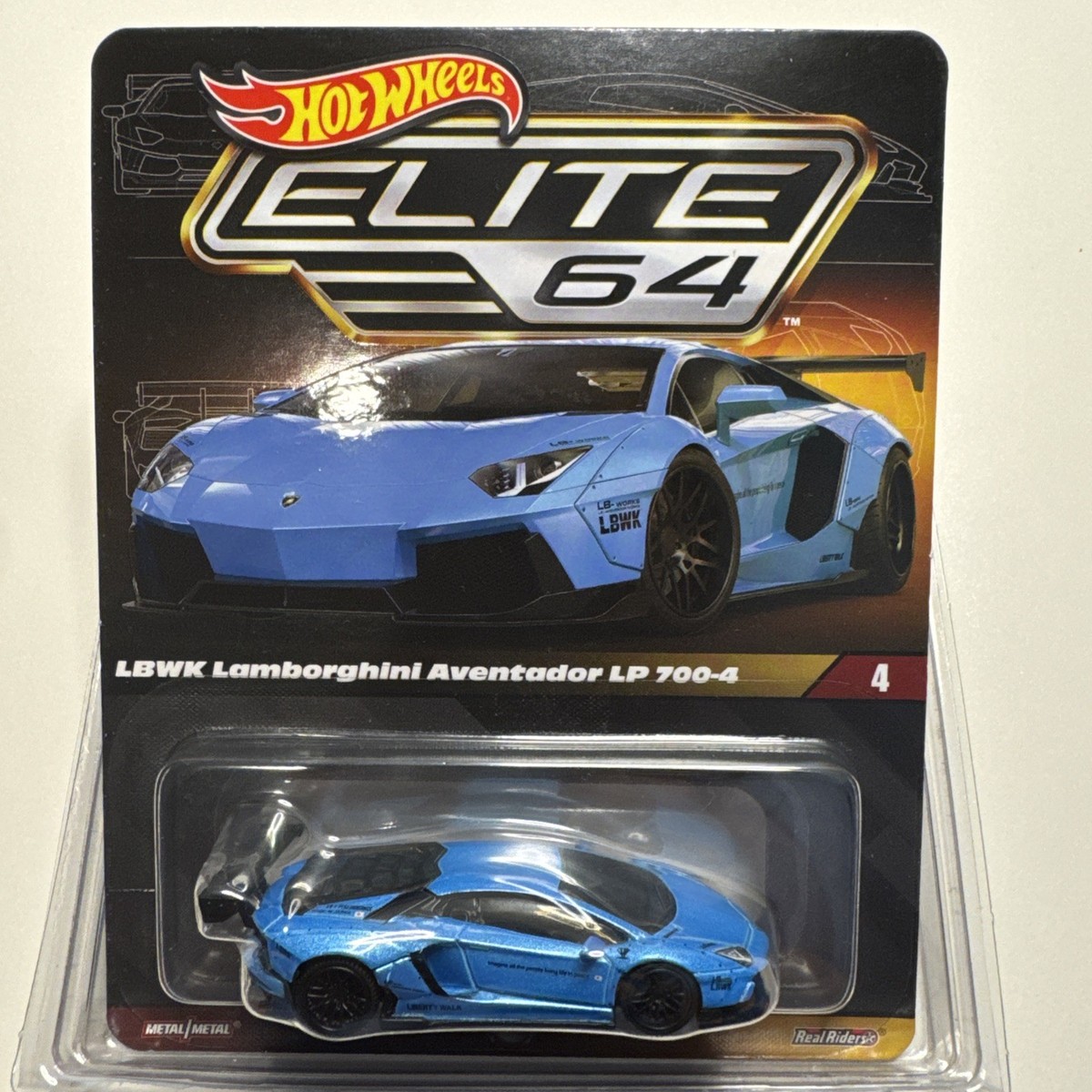 Hot Wheels Elite 64 #4 LBWK Lamborghini Aventador LP 700-4