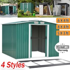 Metal Garden Shed 6 X 4, 8 X 4, 8 X 6, 10 X 8 Garden Storage WITH FREE BASE New