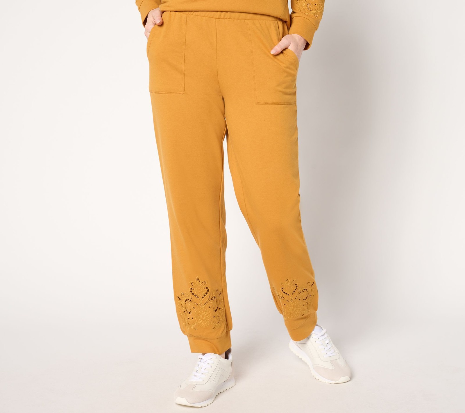 LOGO Life by Lori Goldstein Women's Pants Sz L Regular French Orange A662772