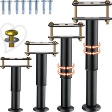 FafdBinm 4PC Bed Frame Support Legs 4pcs/Box(7-12 in Adjustable), Black 