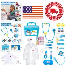 Toddler Doctor Play Set with Storage Box and Medical Tools for Imaginative Play