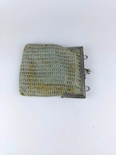 Vintage Metal Mesh Coin Purse Bag Ornate Frame Chainmail Flapper Style