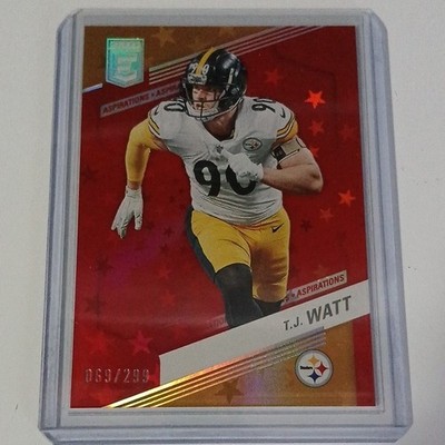 Panini 2023 Donruss Elite Football T.J. Watt Steelers #91 Aspirations /299