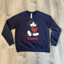 Disney Disneyland Crewneck Mickey Mouse Navy Blue Sweatshirt - Unisex Large