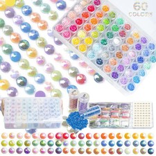 BEADSJOY AB Diamond Painting Drills Kit - 60 Colors, 90,000 Pcs, w/ Storage