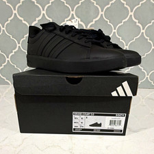 adidas Grand Court 3.0 Mens Low Top Lace Up Sneakers Black Size 10.5 IH1474